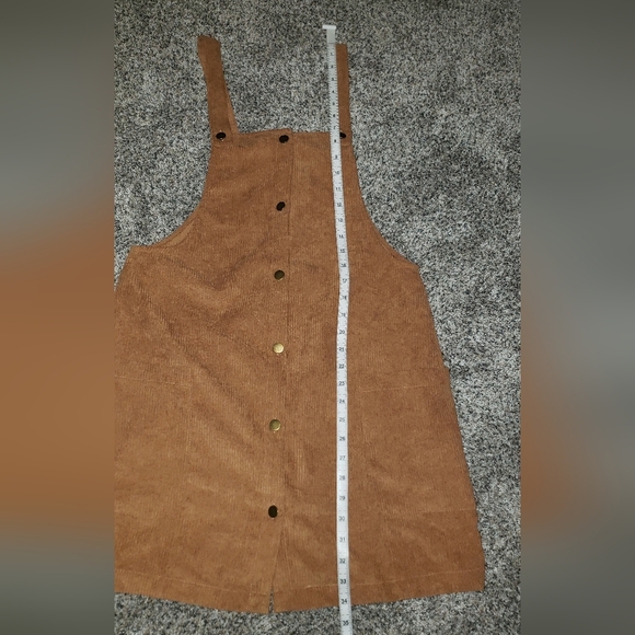 Corduroy| Pinafore Button-Down Dress - Picture 3 of 5
